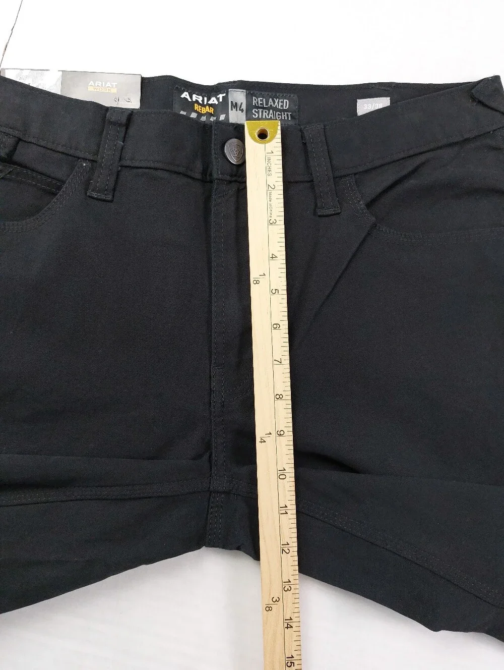Ariat Rebar M4 DuraStretch Pant Mens 33x38 (34x38) Relaxed Straight Black NWT